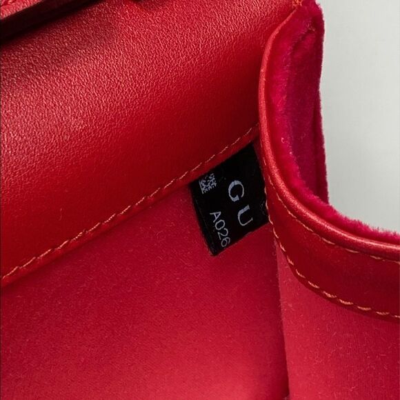 Gucci red Broadway velvet crystal G shoulder bag - Picture 6 of 16